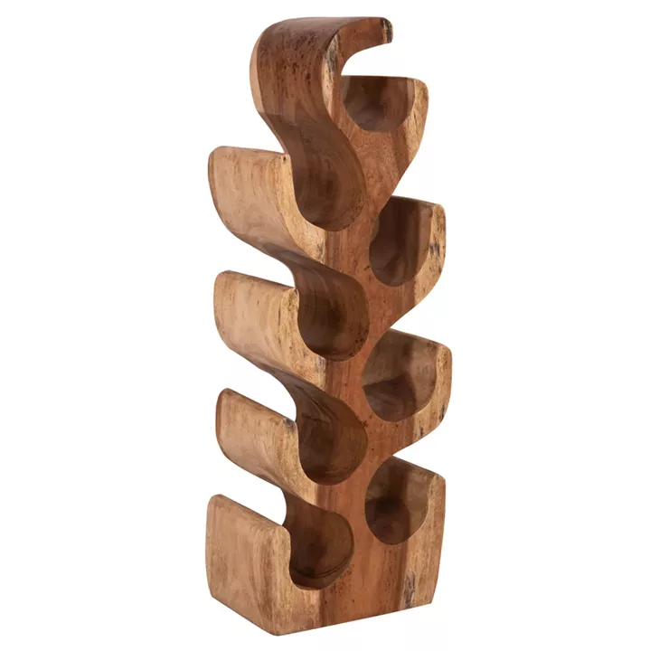 BOTTLE RACK 8-PLACE DIONY HM18232.11 SUAR WOOD--NATURAL COLOR 25x18x71Hcm.