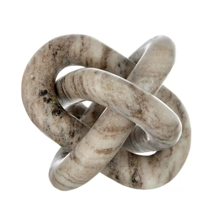 Artekko Marble Διακοσμητική Αλυσίδα Μάρμαρο Μπεζ Καφέ (15x15x15)cm