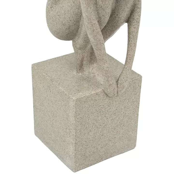Artekko Yoga Figurine Μπεζ Επιτραπέζιο Διακοσμητικό Ρητίνης με Γυναικεία Φιγούρα (15x9.3x26.8)cm