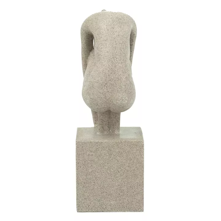 Artekko Yoga Figurine Μπεζ Επιτραπέζιο Διακοσμητικό Ρητίνης με Γυναικεία Φιγούρα (15x9.3x26.8)cm