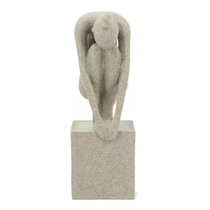 Artekko Yoga Figurine Μπεζ Επιτραπέζιο Διακοσμητικό Ρητίνης με Γυναικεία Φιγούρα (15x9.3x26.8)cm