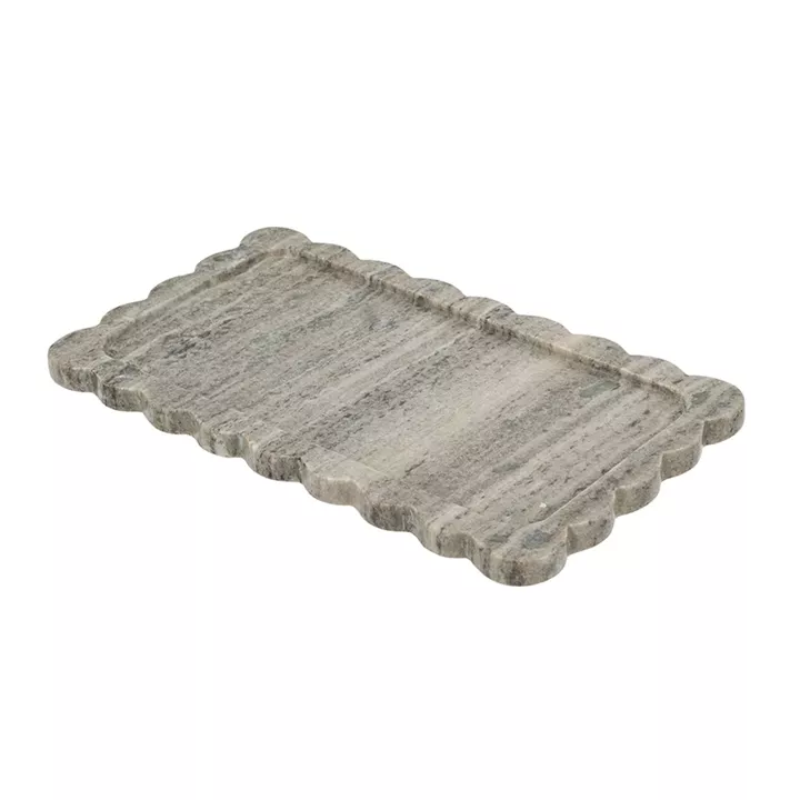 Artekko Marble Γκρι Μαρμάρινος Δίσκος Πλατό (35.5x20x1.8)cm