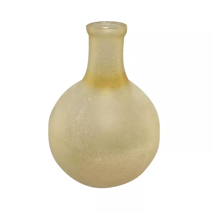 Artekko Frosted Γυάλινο Βάζο σε Μελί Απόχρωση (20.3x20.3x27.9)cm