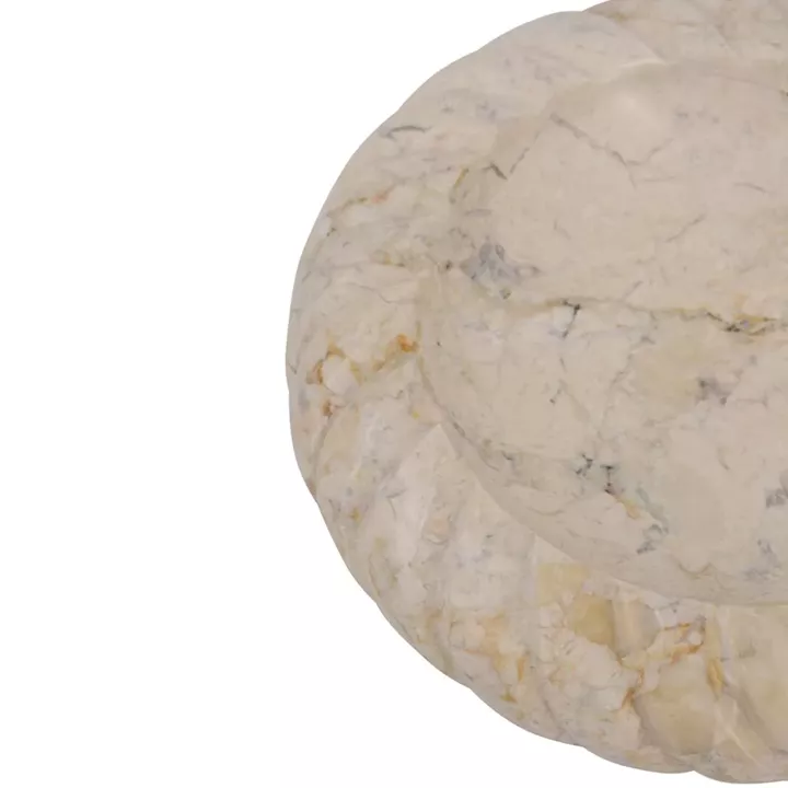 Artekko Marble Μπεζ Μαρμάρινη Πιατέλα (21.6x21.6x5)cm