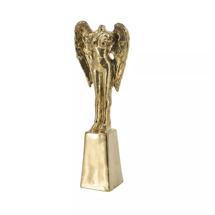 Artekko Figurine Χρυσό Κεραμικό Επιτραπέζιο Γλυπτό με Φιγούρα (18.5x9x52.5)cm