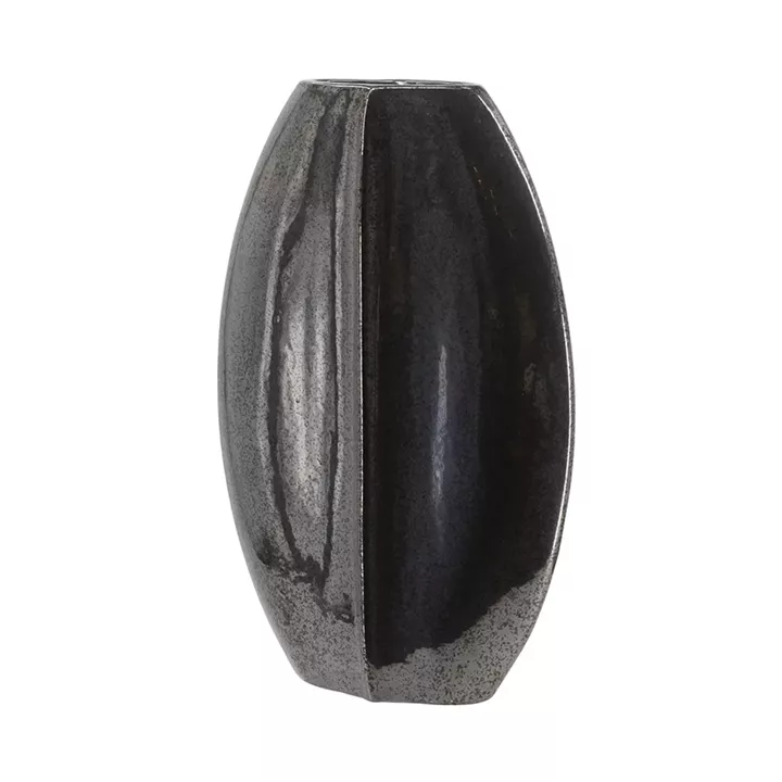 Artekko Glazed Μαύρο Κεραμικό Βάζο (30x10.5x50.5)cm