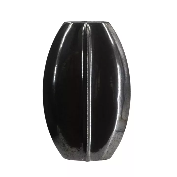 Artekko Glazed Μαύρο Κεραμικό Βάζο (30x10.5x50.5)cm