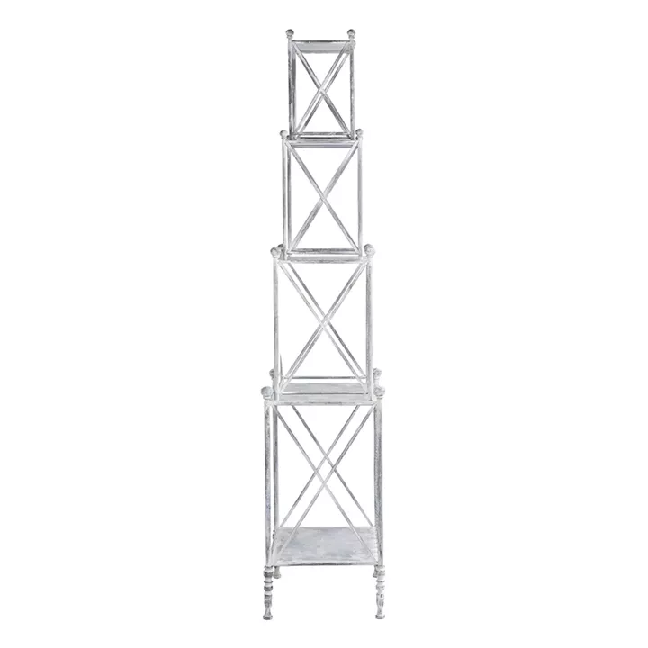 Artekko Vector Μεταλλική Ραφιέρα σε Λευκή Πατίνα (64.7x43x204.4)cm