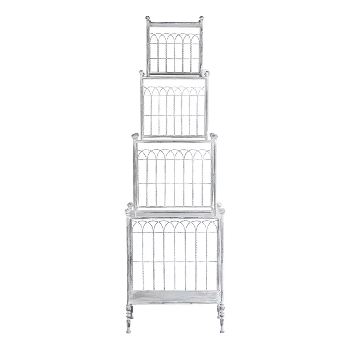 Artekko Vector Μεταλλική Ραφιέρα σε Λευκή Πατίνα (64.7x43x204.4)cm