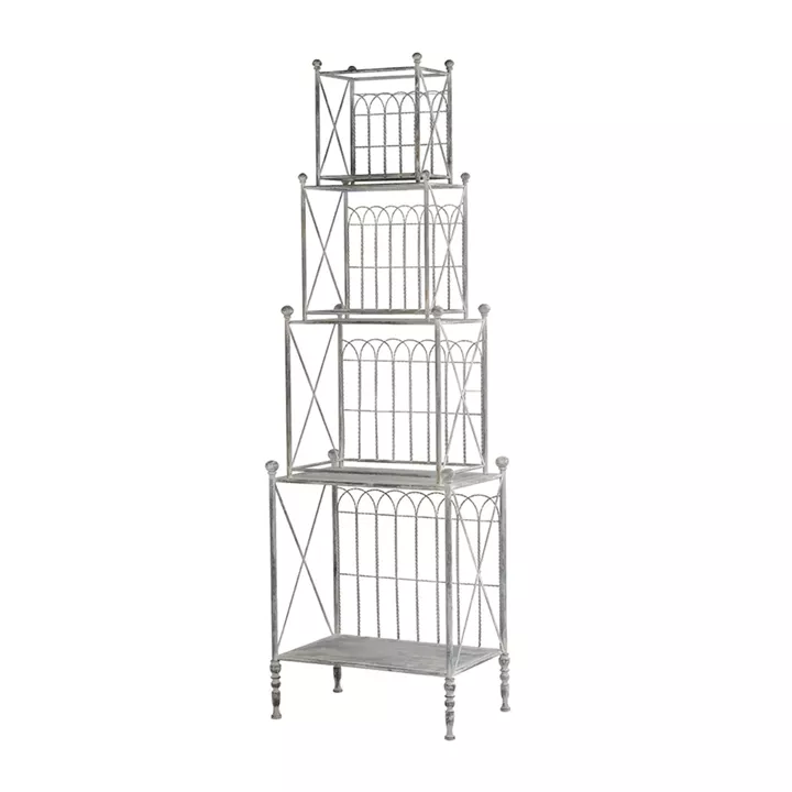 Artekko Vector Μεταλλική Ραφιέρα σε Λευκή Πατίνα (64.7x43x204.4)cm