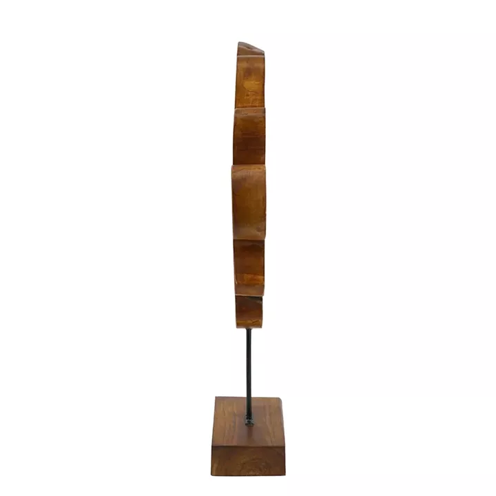Artekko Woody Καφέ Διακοσμητικό Γλυπτό από Ξύλο Teak (55.1x15x80)cm