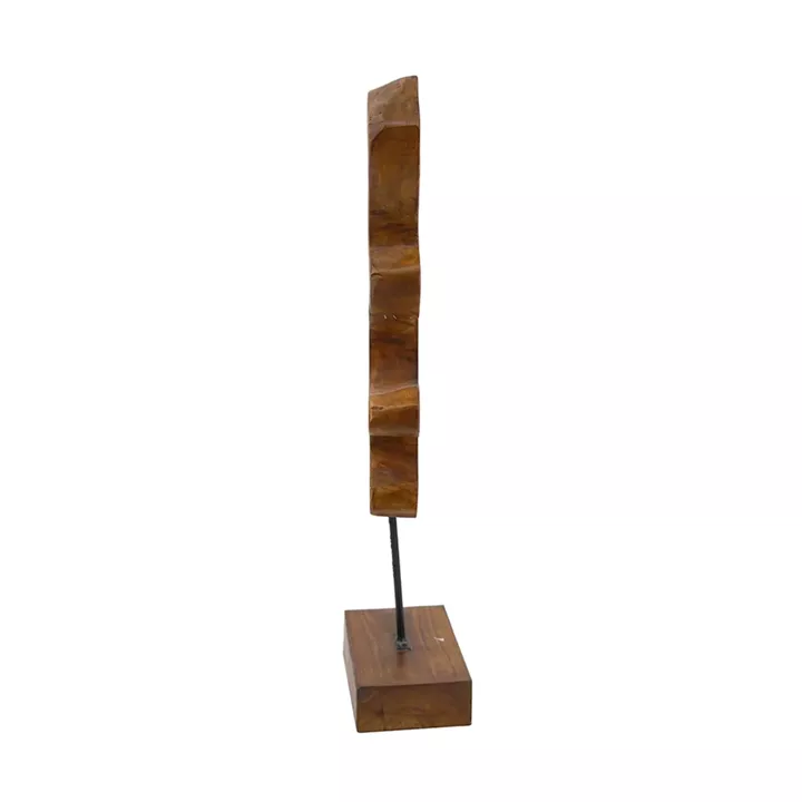 Artekko Woody Καφέ Διακοσμητικό Γλυπτό από Ξύλο Teak (55.1x15x80)cm