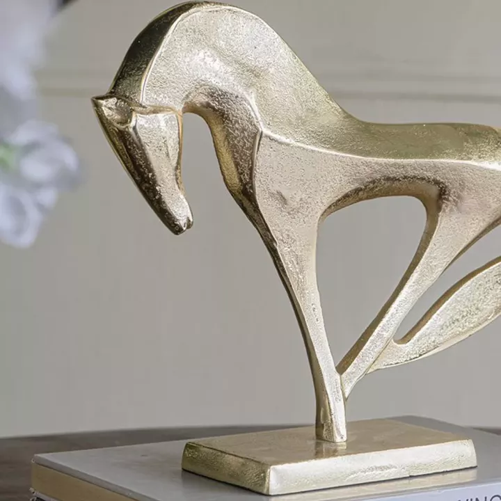 Artekko Animal Χρυσό Μεταλλικό Διακοσμητικό με Άλογο (31x8.5x26)cm