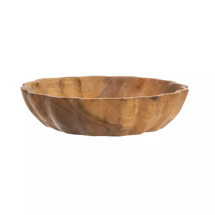 Artekko Woody Καφέ Διακοσμητική Πιατέλα από Ξύλο Teak (20x20x5)cm