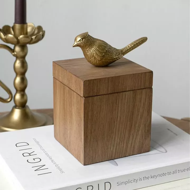 Artekko Solis Καφέ MDF Κοσμηματοθήκη Διακοσμητικό Κουτί (10x10x17)cm
