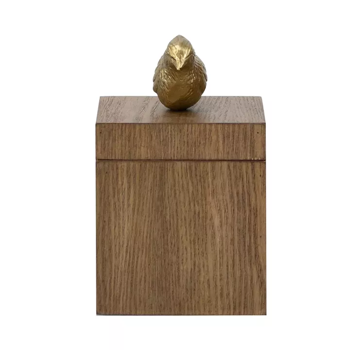 Artekko Solis Καφέ MDF Κοσμηματοθήκη Διακοσμητικό Κουτί (10x10x17)cm