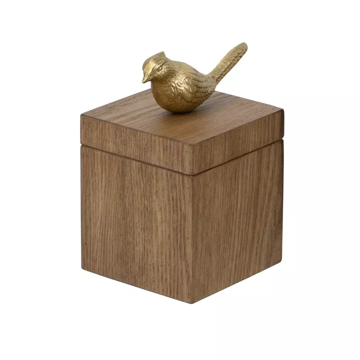Artekko Solis Καφέ MDF Κοσμηματοθήκη Διακοσμητικό Κουτί (10x10x17)cm