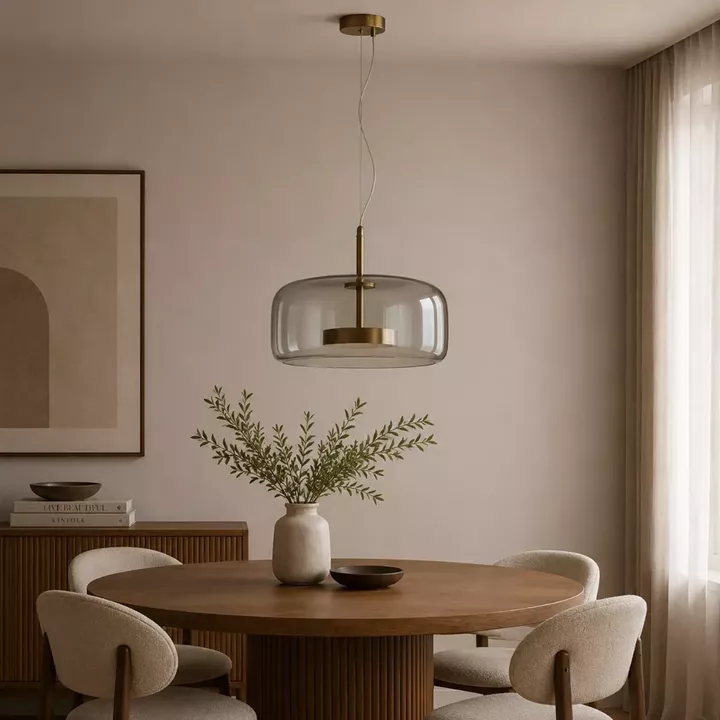 Artekko Rune Μονόφωτο Φωτιστικό Οροφής LED σε Σαμπανιζέ Απόχρωση (38x38x23)cm