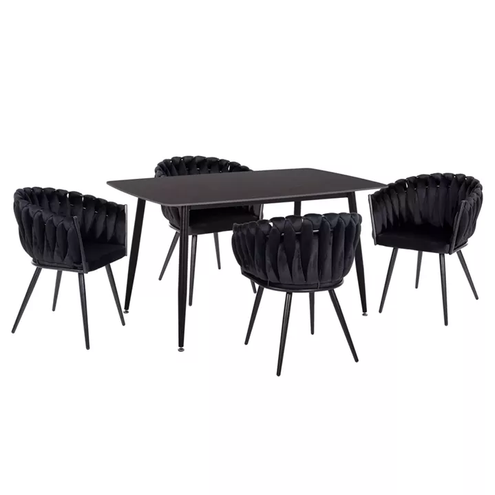ΣΕΤ ΤΡΑΠΕΖΑΡΙΑΣ 5ΤΜΧ RAVEN HM12116.03 ΚΕΡΑΜΙΚΟ TOP ΜΑΥΡΟ ΜΑΡΜΑΡΟ--ΜΑΥΡΟ ΒΕΛΟΥΔΟ