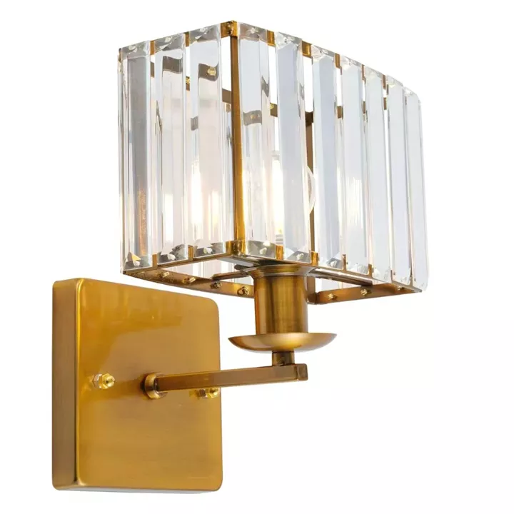 Artekko Iris Χρυσή Μεταλλική Μονόφωτη Απλίκα Ε14 (19.5x19.5x26.5)cm