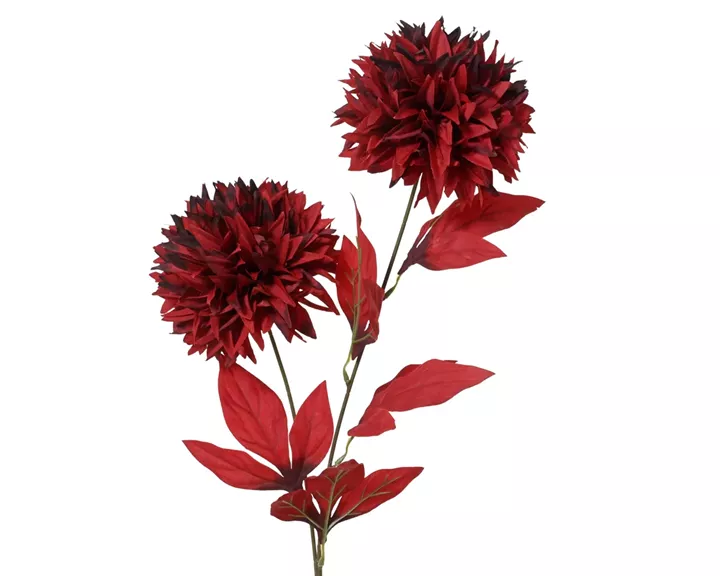 Beauty Home Διακοσμητικό Κλαδί Χρυσάνθεμο Κόκκινο 80 cm