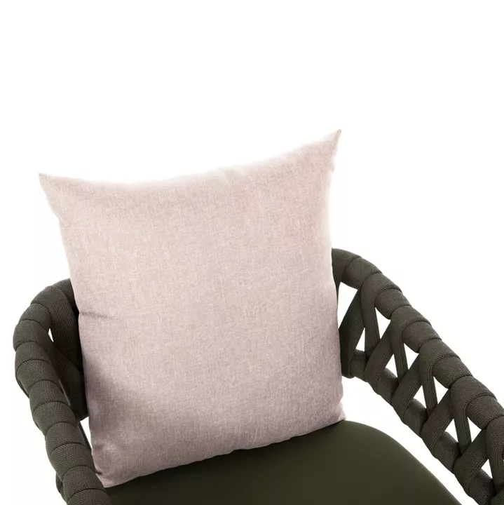 ARMCHAIR ALUMINUM CAMDEN HM6141.08 BACK CUSHION IN BROWN COLOR-DARK OLIVE 56x60x72-87Hcm.