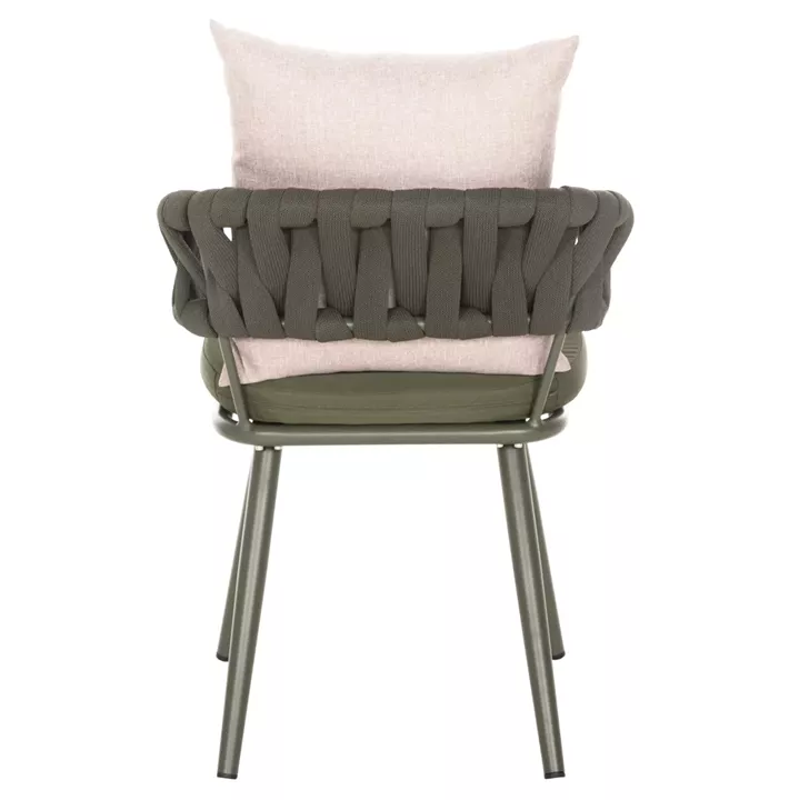 ARMCHAIR ALUMINUM CAMDEN HM6141.08 BACK CUSHION IN BROWN COLOR-DARK OLIVE 56x60x72-87Hcm.