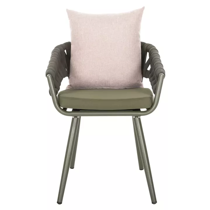 ARMCHAIR ALUMINUM CAMDEN HM6141.08 BACK CUSHION IN BROWN COLOR-DARK OLIVE 56x60x72-87Hcm.