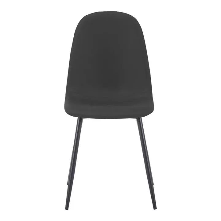 Chair Bella pakoworld anthracite fabric with black metal leg 44x55x85cm