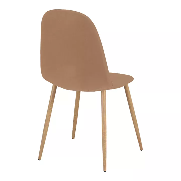 Chair Bella pakoworld tan fabric with natural color metal leg 44x55x85cm
