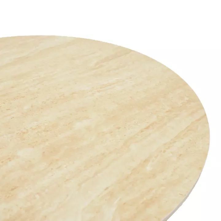 Dining table Karlino pakoworld sintered stone in travertine look-mdf natural color 180x90x76cm