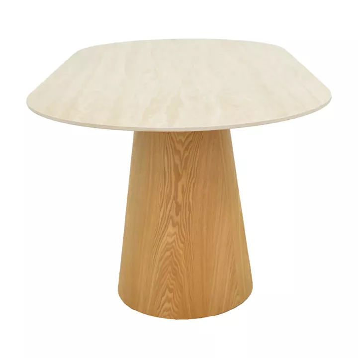 Dining table Karlino pakoworld sintered stone in travertine look-mdf natural color 180x90x76cm