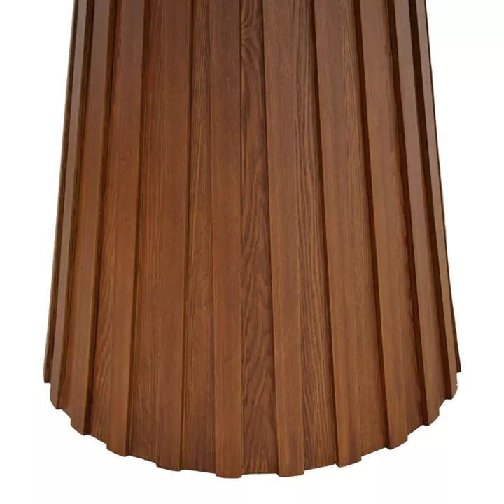 Dining table Franzel pakoworld sintered stone in travertine look-mdf walnut D120x75cm