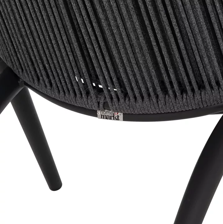 LOUNGER RELAX REMUS HM6642.01 ALUMINUM IN CHARCOAL--OLEFIN ROPE IN CHARCOAL 63x87x94Hcm.