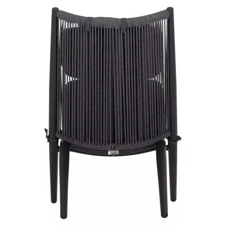 LOUNGER RELAX REMUS HM6642.01 ALUMINUM IN CHARCOAL--OLEFIN ROPE IN CHARCOAL 63x87x94Hcm.