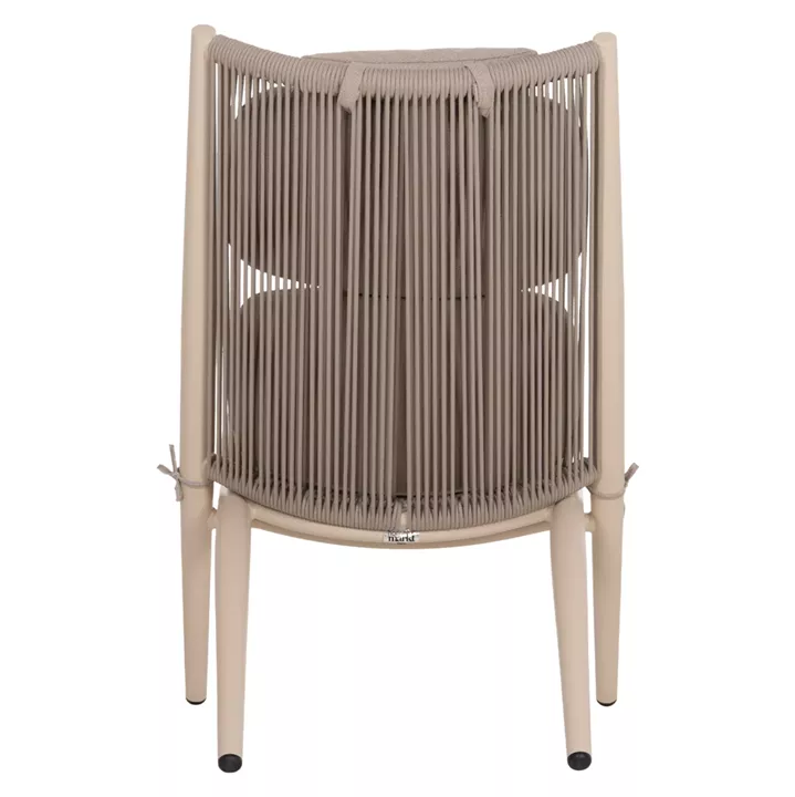 LOUNGER RELAX REMUS HM6642.04 ALUMINUM IN CHAMPAGNE--OLEFIN ROPE IN BEIGE 63x87x94Hcm.