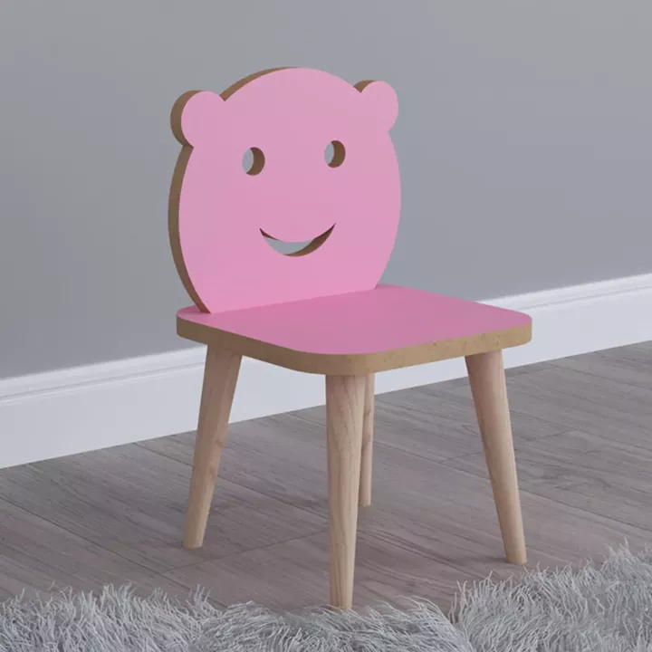 Jerry pakoworld children's chair pink-natural 30x30x52cm