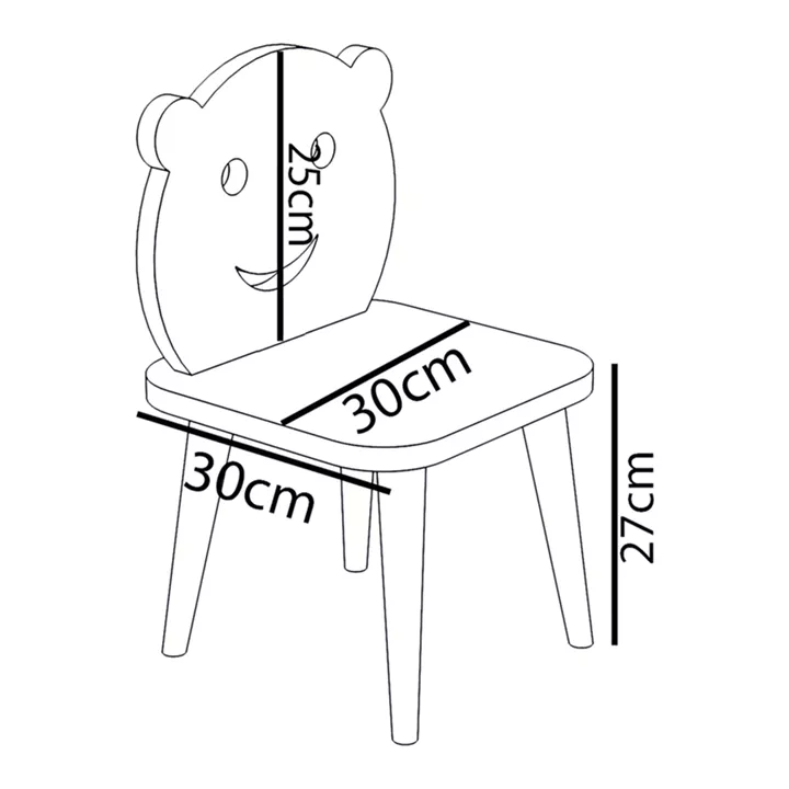 Jerry pakoworld children's chair blue with natural 30x30x52cm