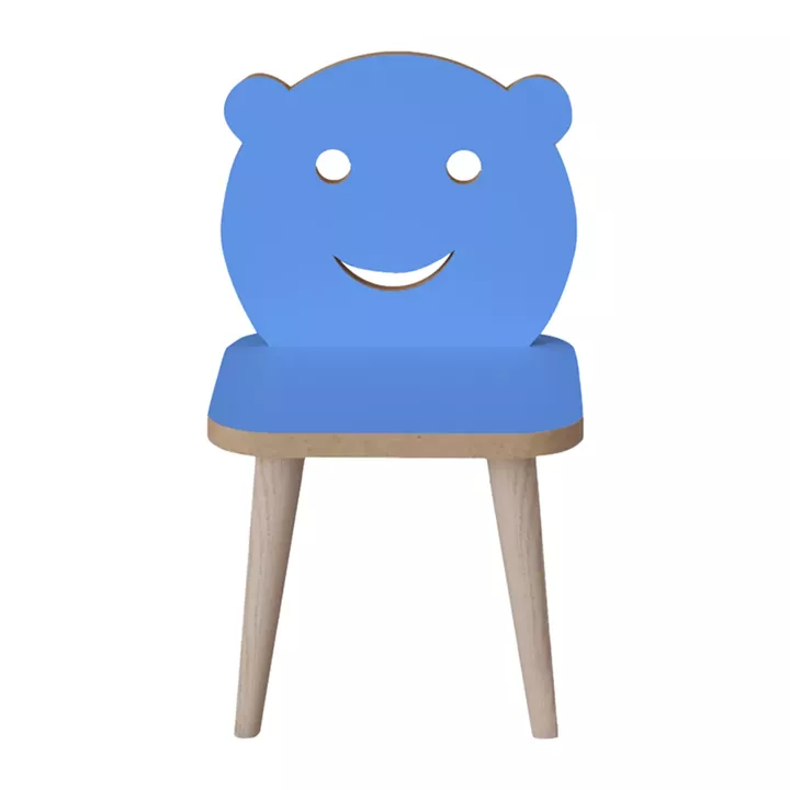 Jerry pakoworld children's chair blue with natural 30x30x52cm