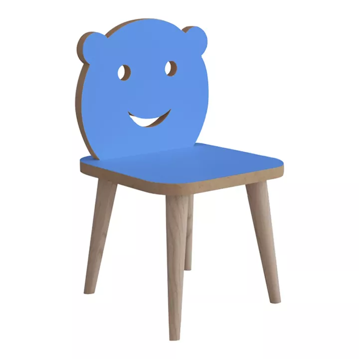 Jerry pakoworld children's chair blue with natural 30x30x52cm