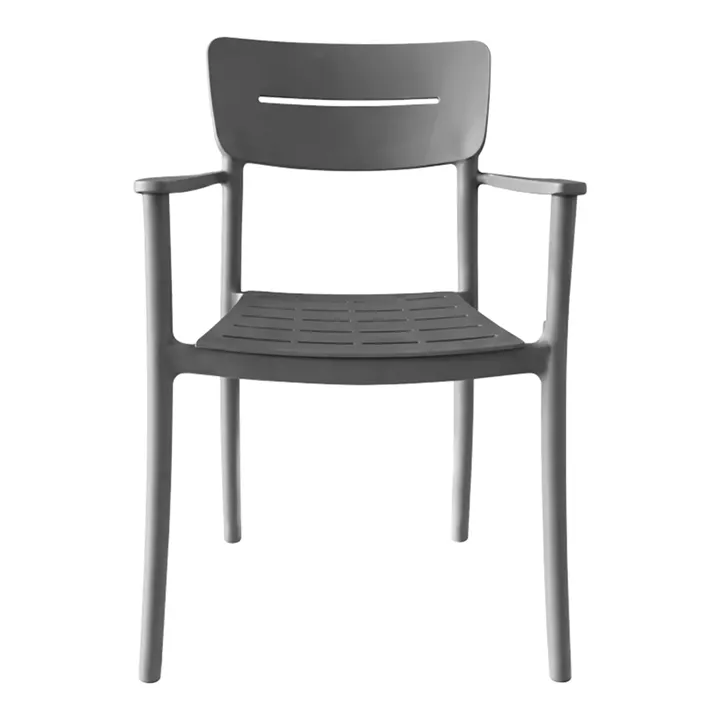 Armchair Pilma pakoworld anthracite PP 57x54x82cm