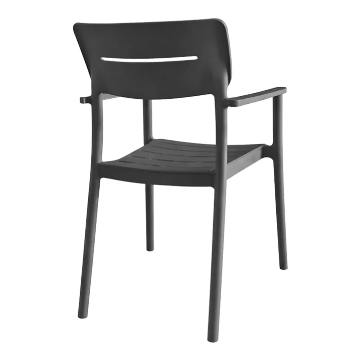 Armchair Pilma pakoworld anthracite PP 57x54x82cm