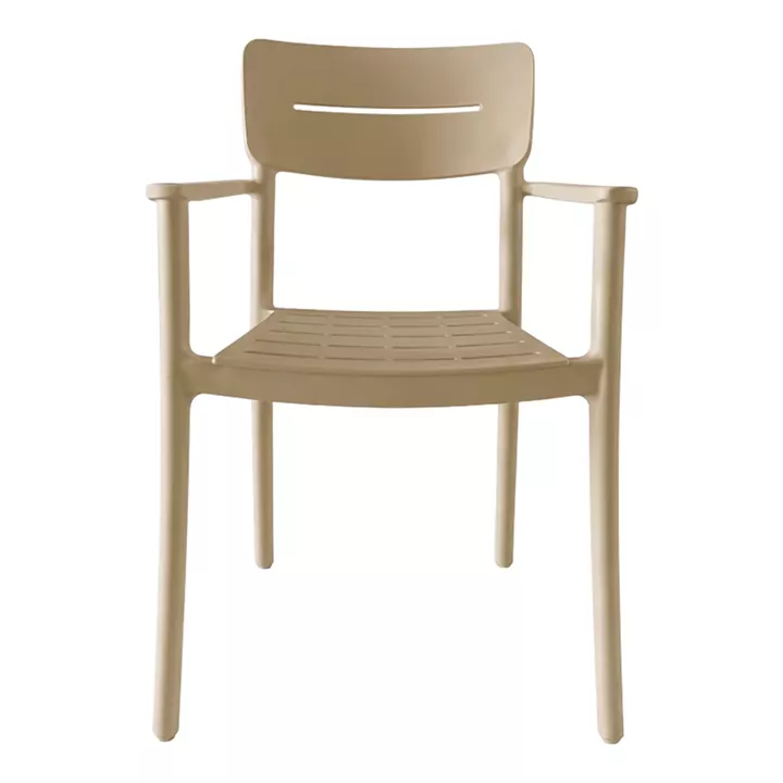 Armchair Pilma pakoworld cappuccino PP 57x54x82cm