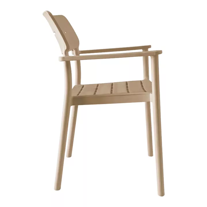 Armchair Pilma pakoworld cappuccino PP 57x54x82cm