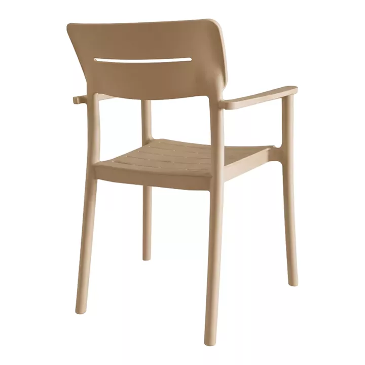 Armchair Pilma pakoworld cappuccino PP 57x54x82cm