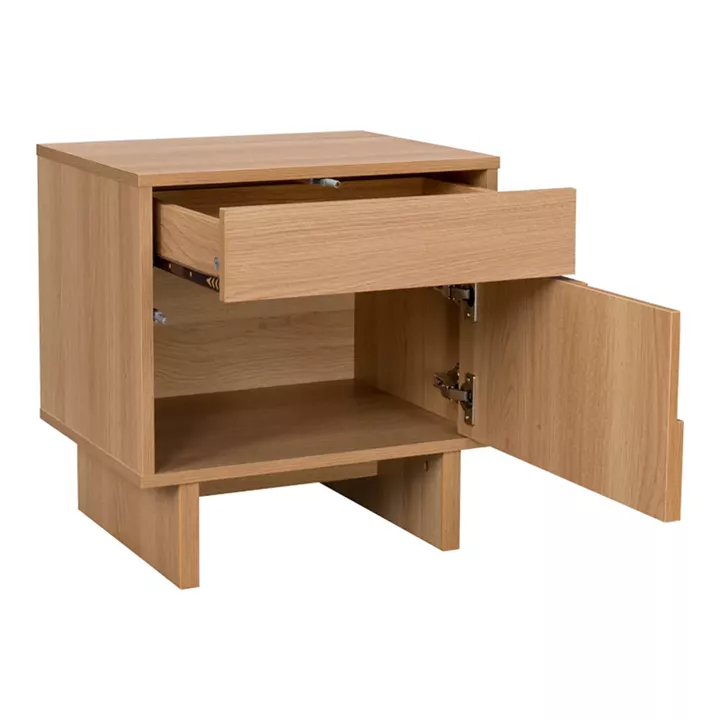 Jenfia pakoworld mdf bed side table in natural shade 48x39x50.5cm