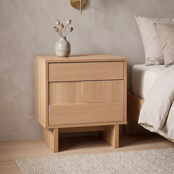 Jenfia pakoworld mdf bed side table in natural shade 48x39x50.5cm
