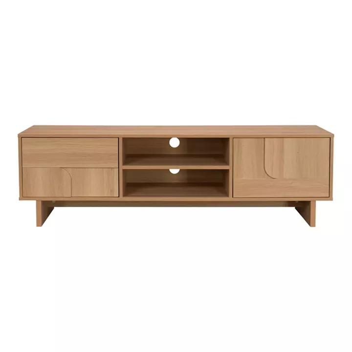 Jenfia pakoworld mdf tv stand in natural shade 150x39x45.5cm