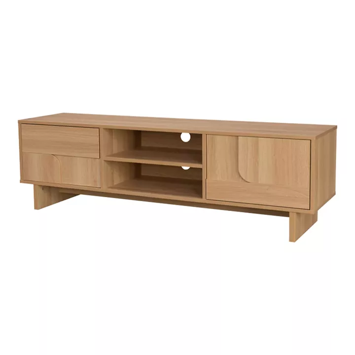 Jenfia pakoworld mdf tv stand in natural shade 150x39x45.5cm