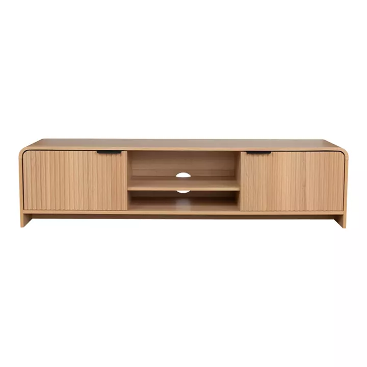 Anfen pakoworld mdf tv stand in natural shade 160x39x40.5cm